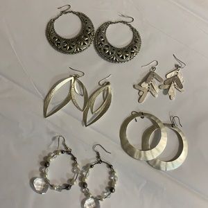 Set of 5 pairs of Drop Earrings